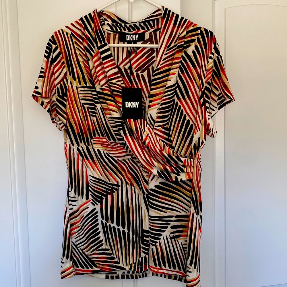 DKNY Short Sleeve Blouse XL